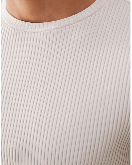 ASOS White Heavyweight Muscle Fit T-Shirt for men