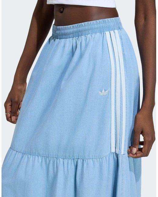 Adidas Originals Blue Summer Glow Denim Skirt