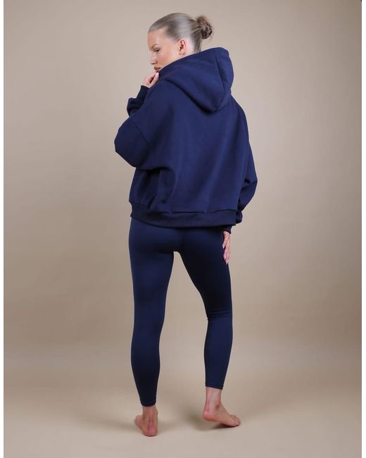 SIMMI Blue Oversized Drop Shoulder Hoodie