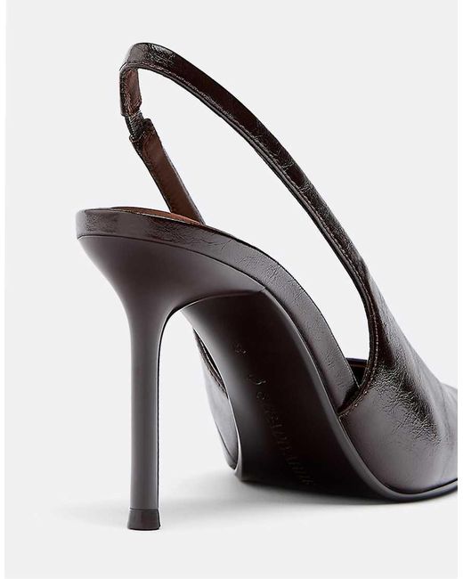 Stradivarius White Slingback Heeled Shoes