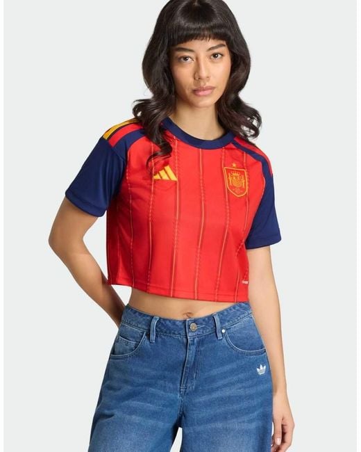 Adidas Originals Red Spain 26 Home Cropped Jersey