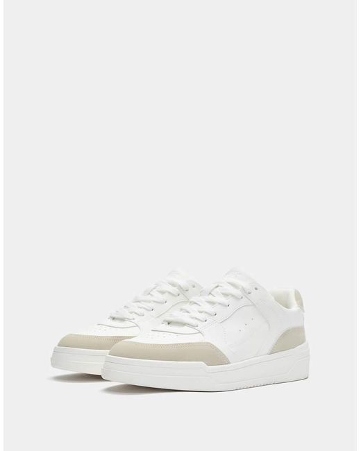 Pull&Bear White Multi-Piece Chunky Sole Trainers for men