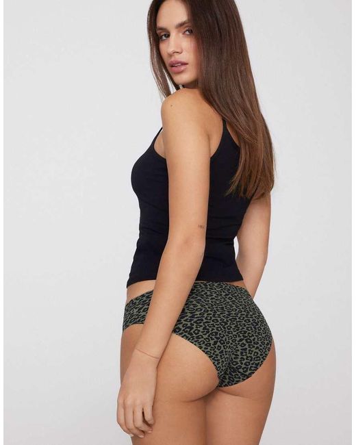 Tezenis Black Laser-Cut Printed Microfibre Briefs