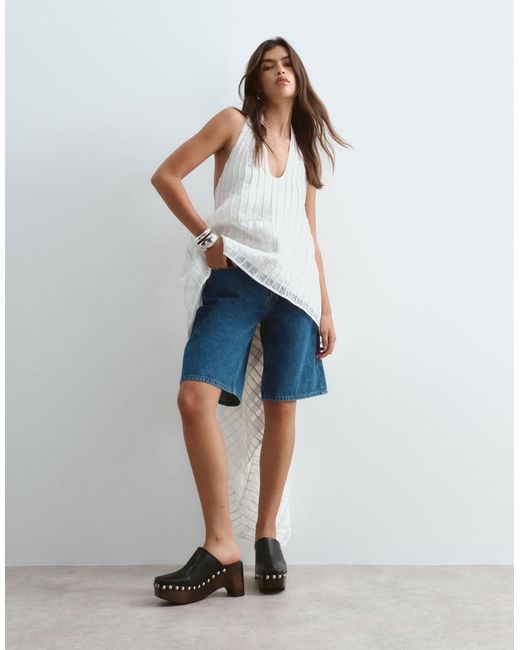ARRANGE White – clogs aus leder