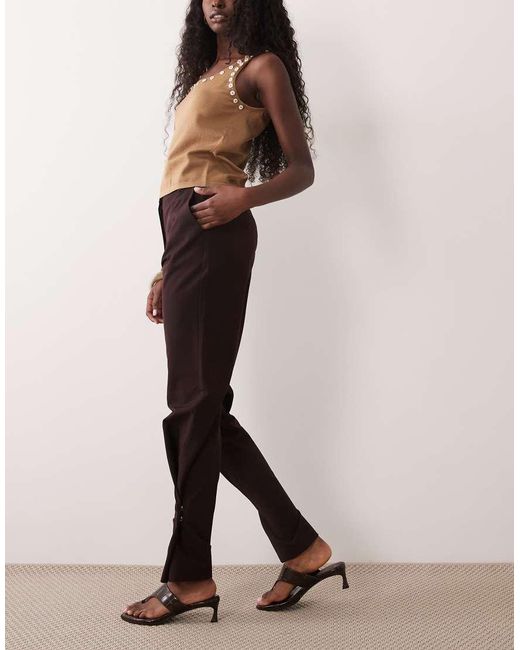 ASOS Black Tailored Twist Hem Adjustable Pants