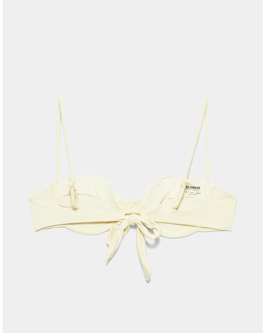 Pull&Bear Yellow Balconette Bikini Top