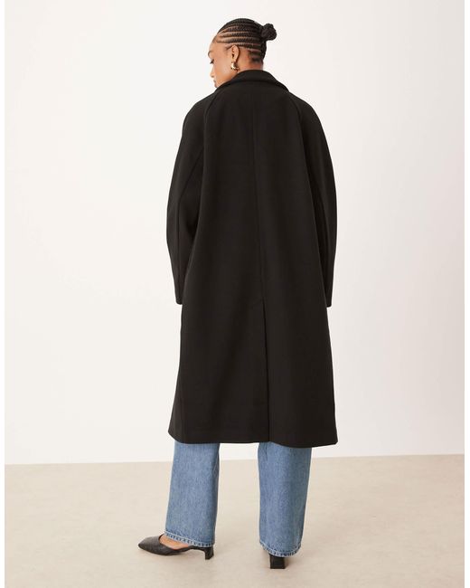 ASOS Black Asos Design Tall Chuck On Overcoat