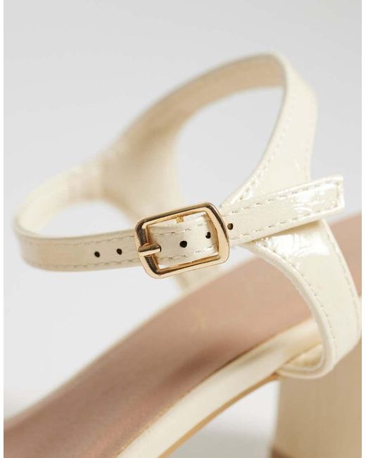 New Look White Blocked Heeled Sandals