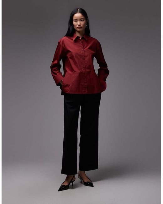 ARKET Overhemd Met Peplum in het Red