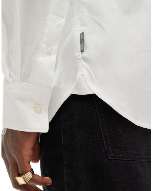 French Connection – langärmliges oxfordhemd in White für Herren