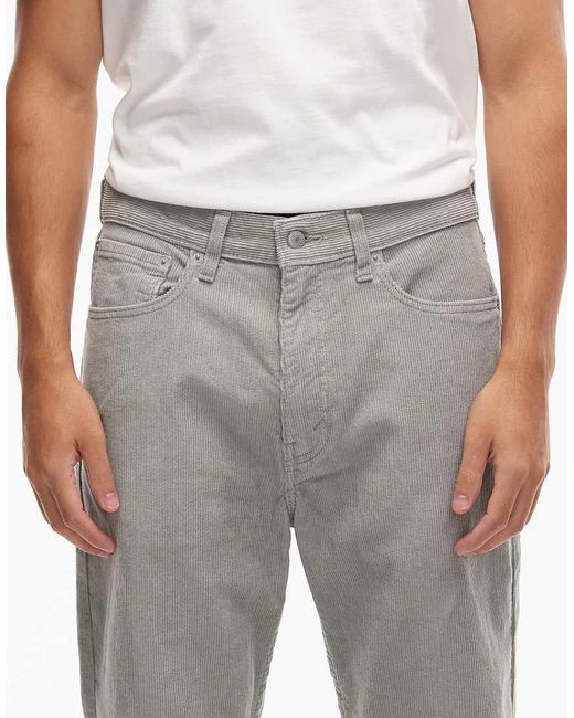 Levi's Black 565 Loose Straight Fit Cord 5 Pocket Trousers for men