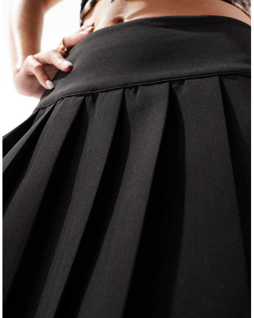 River Island Black Pleated Mini Skirt