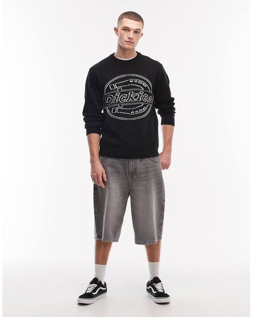 Dickies Black Union Jacquard Sweater for men