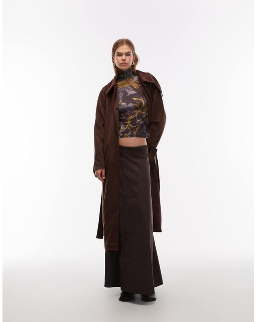 ASOS Black Sheer Paisley Roll Neck Long Sleeve Top