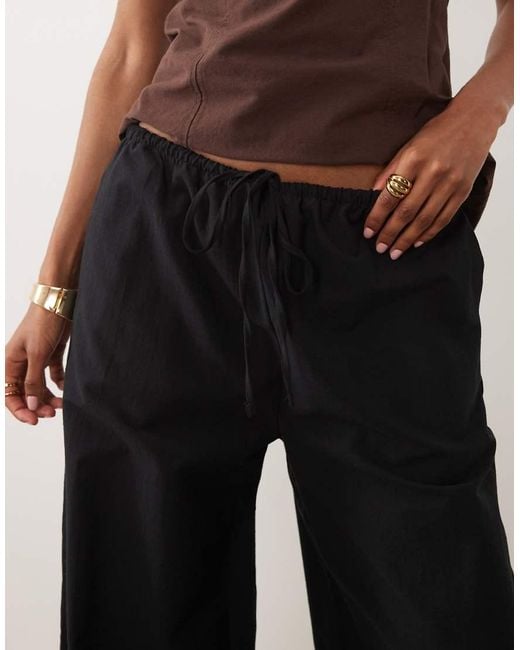 ASOS Black Linen Blend Trouser