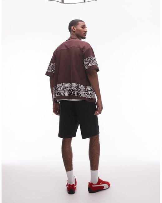 Topman Textured Bermuda Short for men
