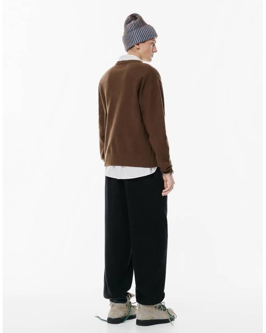 Pull&Bear Brown Soft Knit Jumper for men