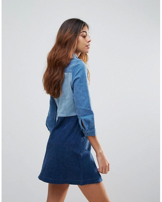 Edie Contrast Denim Shirt Dress 