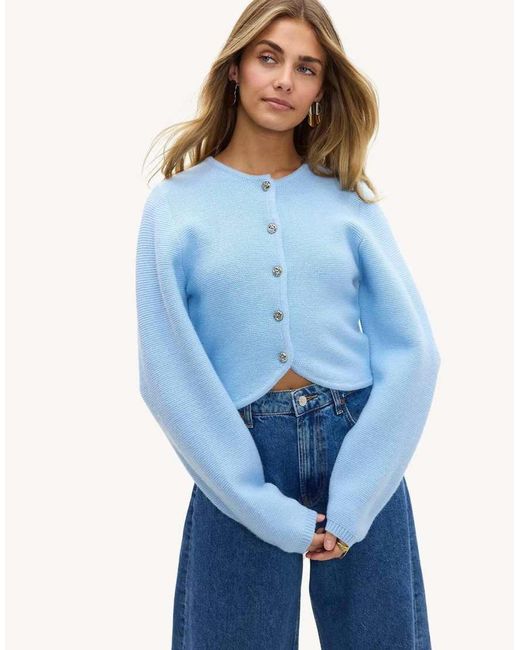 Loavies Blue Constant Thoughts Light Cardigan With Buttons