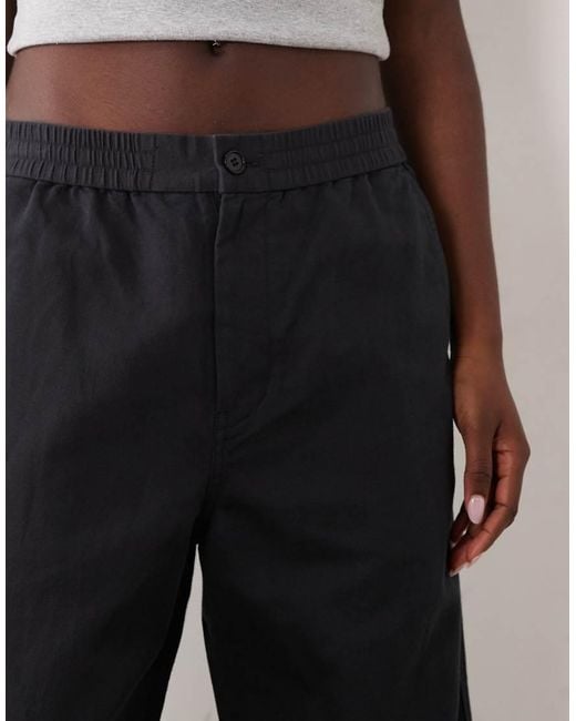 ARKET Black Wide Leg Palazzo Trousers