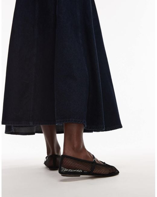 Ballerines en tulle Mango en coloris Bleu Lyst