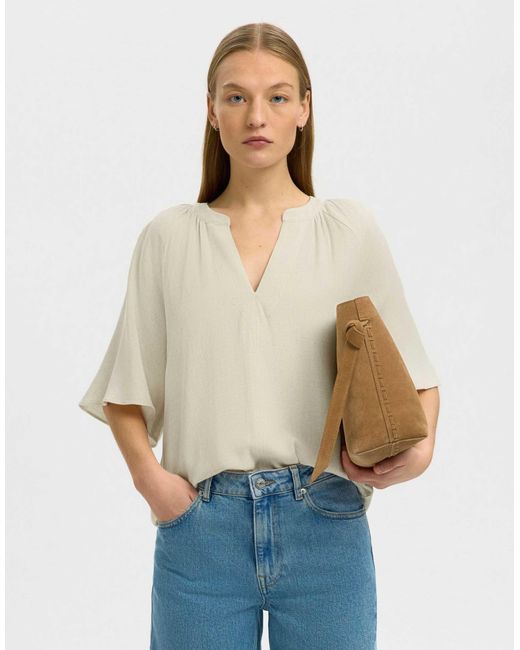 SELECTED Natural – bluse