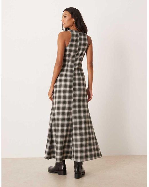 ASOS White Racer Satin Maxi Dress