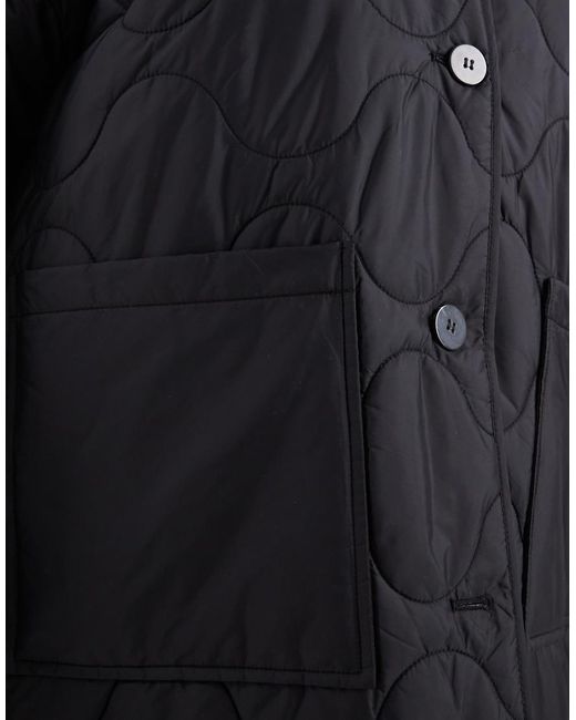 ONLY Black Quilted Long Coat