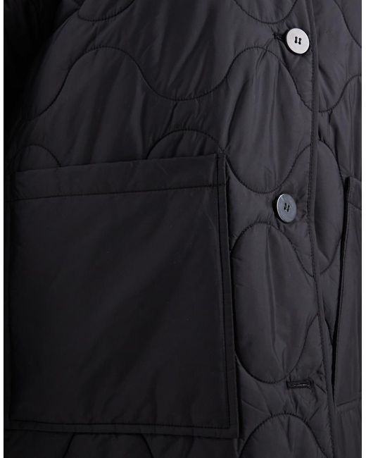 ONLY Black Quilted Long Coat