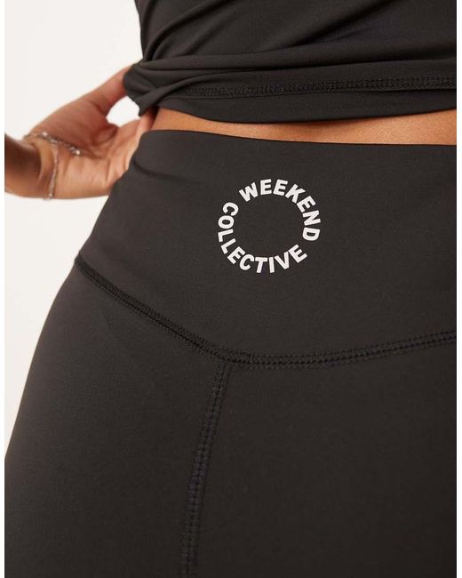 Pantalones Cortos Negros Ceñidos De Weekend Collective (Parte De Un Conjunto) ASOS de color Black