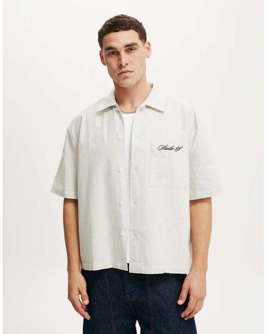 Cotton On White Ventura Short Sleeve Shirt for men