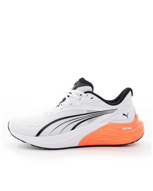 PUMA White Electrify Nitro 4 Trainers for men