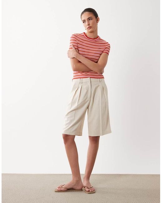 ASOS Red Knitted Sheer T-Shirt