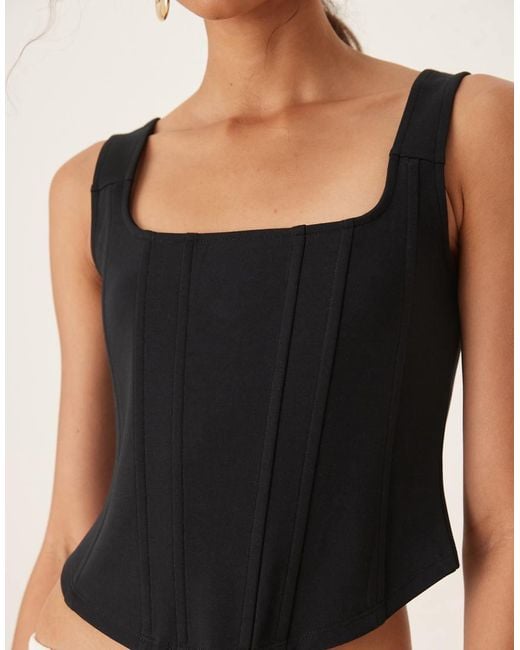 ASOS Black Corset Top With Boning