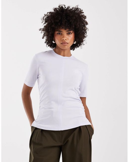 Calvin klein - t-shirt avec logo imprimé façon gel - lilas/ Calvin Klein en coloris White