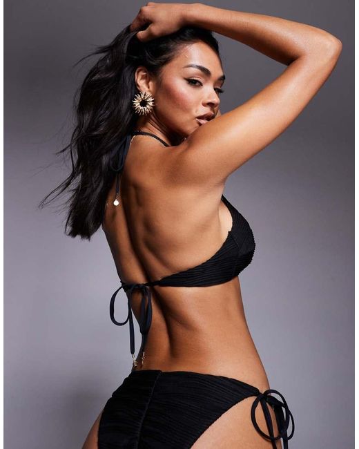 Bluebella Black Orta Triangle Bikini Top