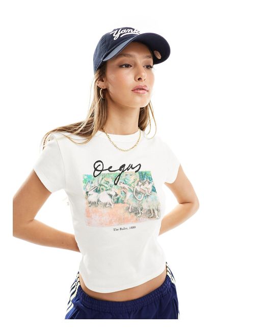 ASOS White Baby Tee With Ballet Degas Licence With Graphic