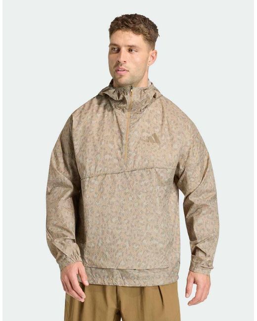 Adidas Originals Natural Terrex Xploric Clima365 Printed Wind Anorak for men