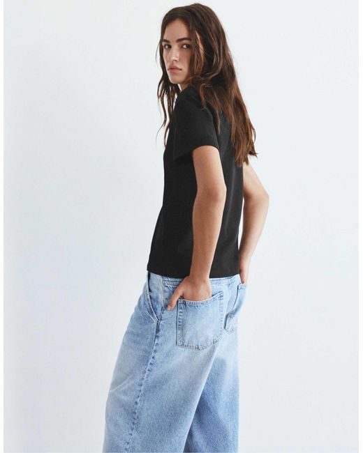 Pull&Bear Black – basic-t-shirt