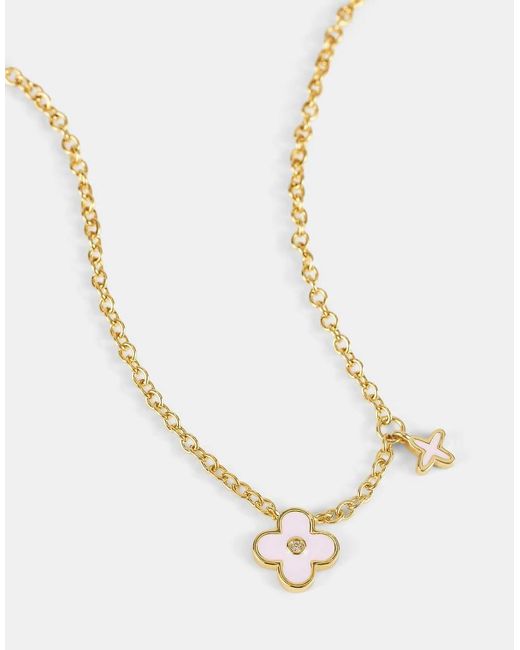 CERNUCCI Metallic 10Mm Double Motif Enamel Necklace
