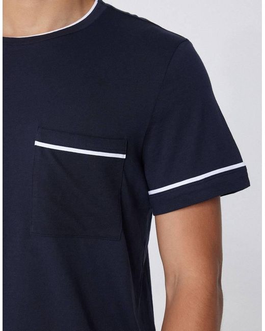 Tezenis Blue Short Pyjamas With Pocket for men