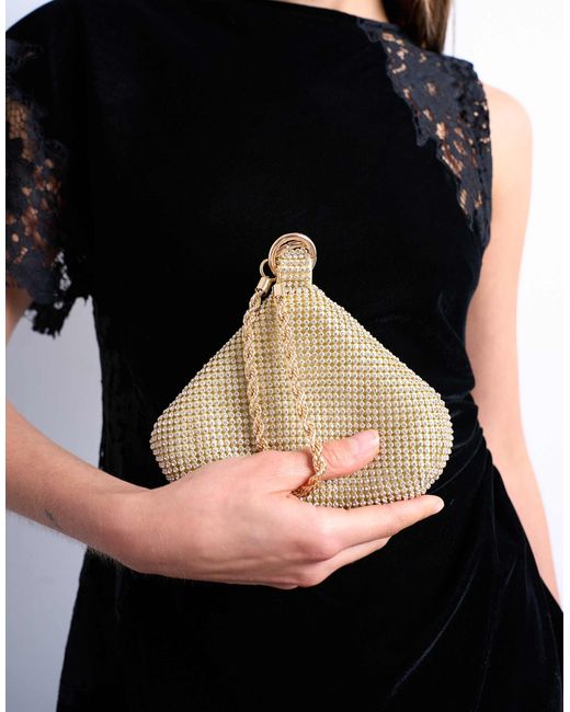 TOPSHOP Black – galaxy – e handtasche mit strassbesatz