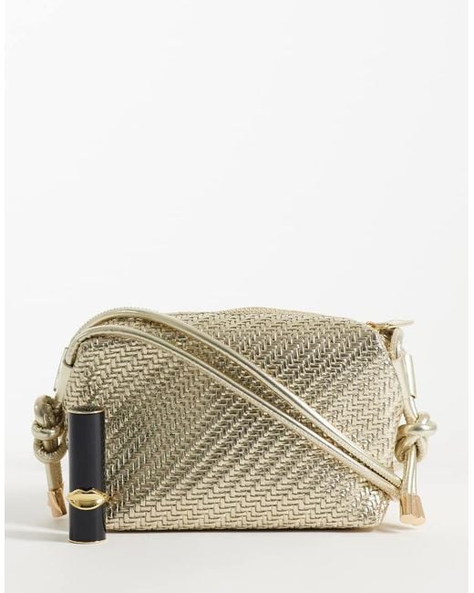 ASOS Natural Weave Mini Cross Body Bag