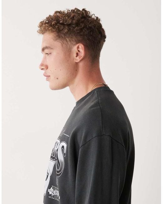 Sudadera Extragrande Con Estampado De Los Las Vegas Raiders De KTZ de hombre de color Black