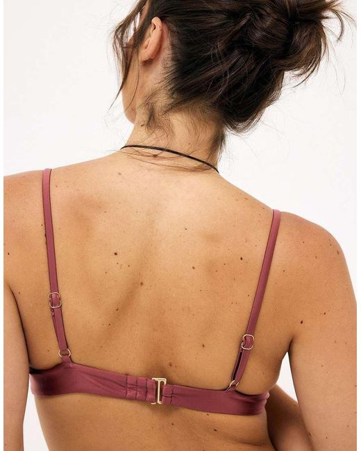 NA-KD Pink Shiny Bikini Bra