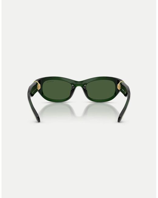 Swarovski Green Rectangle Sunglasses With Lens