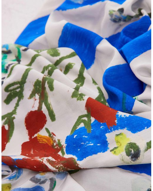 TOPSHOP Blue – sarong mit blau-mehrfarbigem mykonos-print