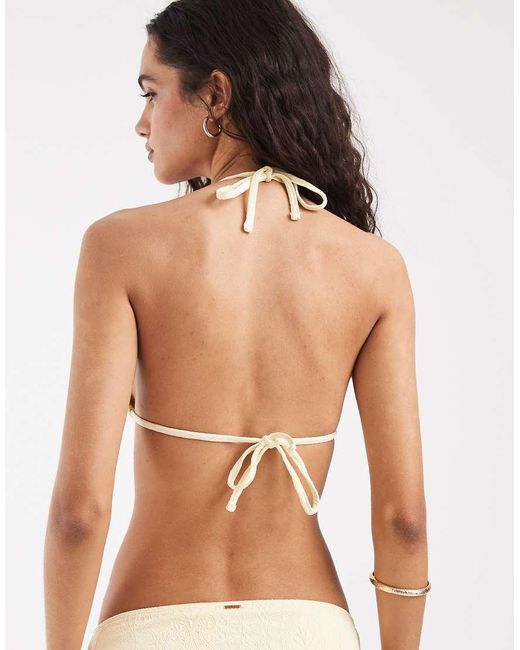 Hollister Brown Triangle Halterneck Bikini Top Co-ord