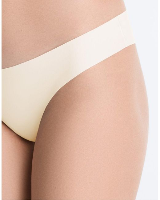Oysho Blue 5 Laser-Cut Invisible Polyamide Blend V-Cut Bikini Briefs