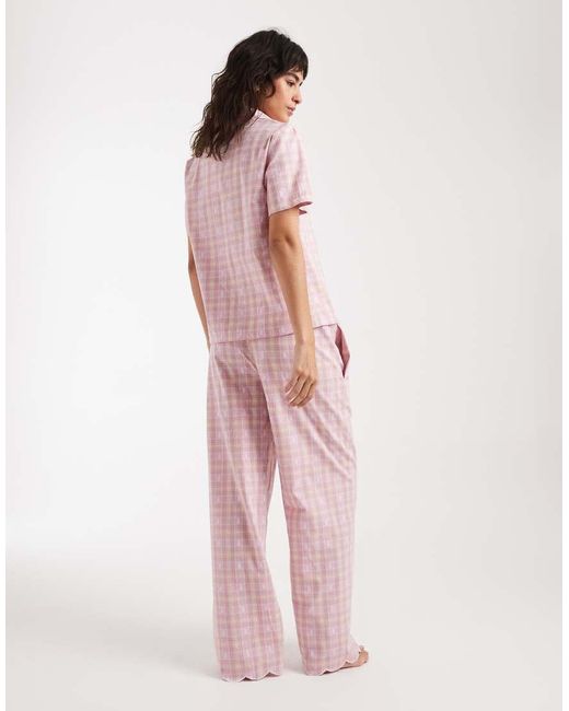 Daisy Street Pink Short Sleeve Pyjama Set